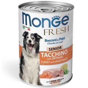 Консерва Monge Dog Fresh для пожилых собак (индейка с овощами), 400 г