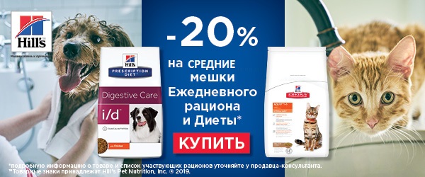 Акция: <b>Hill's</b> со скидкой 20%! - Интернет-зоомагазин Мистер Гав