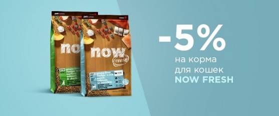 Скидка 5% на корма NOW!