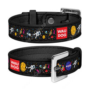 Браслет Collar WAUDOG Design NASA, 23 см*1,5 см, черный