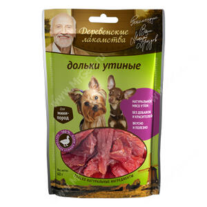 Деревенские лакомства дольки утиные для собак мини-пород, 60 г