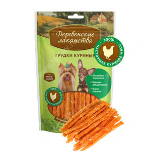 Деревенские лакомства грудки куриные для собак мини-пород, 60 г