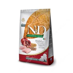 Farmina N&D Ancestral Grain Chicken, Spelt, Oats&Pomegranate Puppy Medium&Maxi