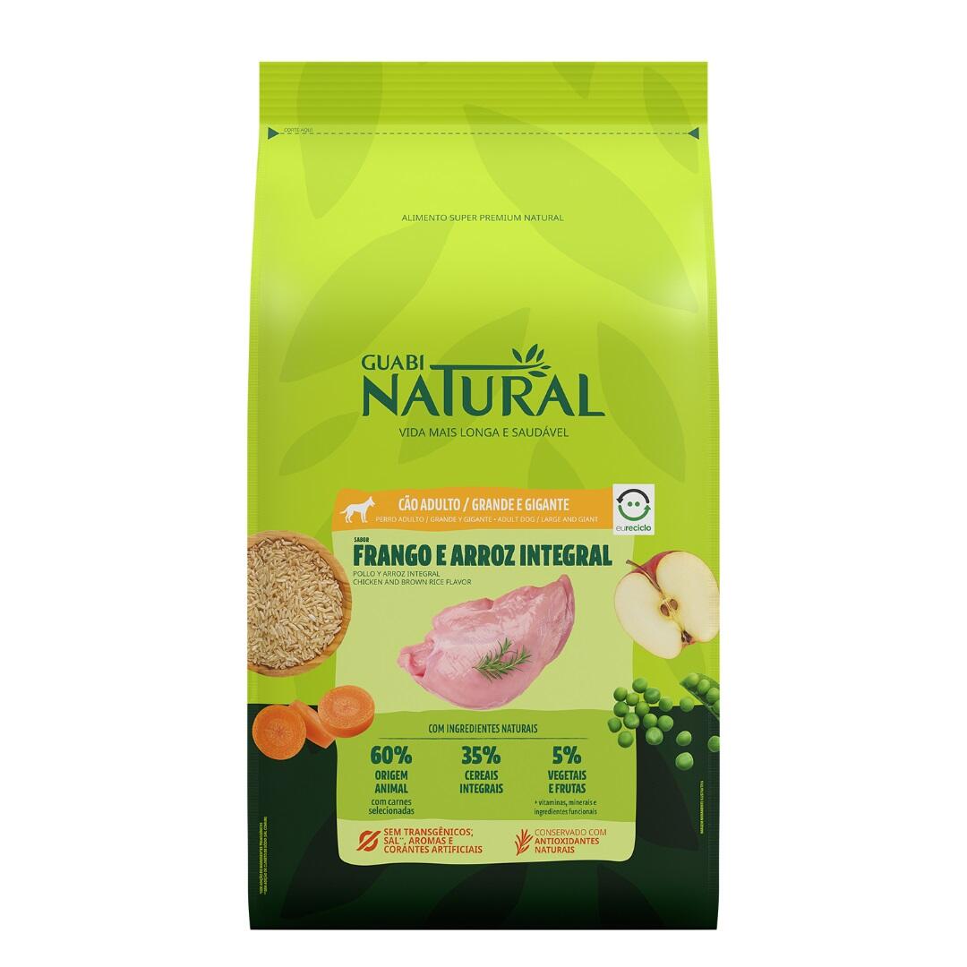 Guabi Natural Dog Adult для взрослых собак крупных пород, цыпленок и рис