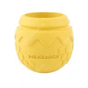 Игрушка Mr.Kranch для собак Горшочек меда 9 см*8 см, желтая, с ароматом сливок