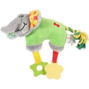 Игрушка плюшевая для собак Zolux слон, 23 см, зеленая