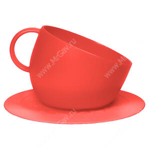 Комплект United Pets чашка и коврик, 2,5 л, красные