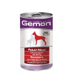 Консерва Gemon Dog Maxi Adult (Кусочки говядины с рисом), 1250 г