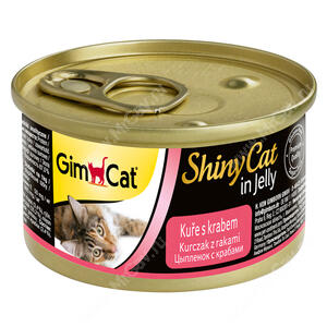 Консервы для кошек GimCat ShinyCat из курицы с крабом
