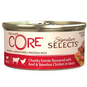 Консервы для кошек Wellness Core Signature Selects из говядины с курицей (кусочки в соусе)