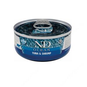 Консервы Farmina N&D Ocean Tuna&Shrimp Adult Cat, 70 г