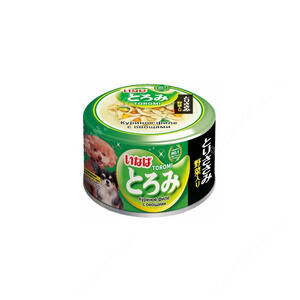 Консервы INABA CIAO для собак Toromi курица с овощами, 80 г
