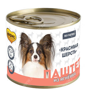 Консервы Мнямс для собак Красивая шерсть (паштет из ягненка), 200 г