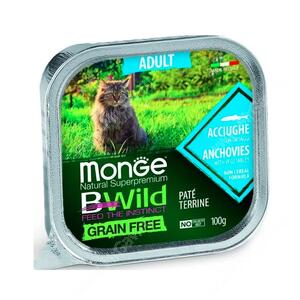 Консервы Monge Cat Bwild Grain Free для взрослых кошек (Анчоусы)