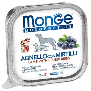 Консервы Monge Dog Monoprotein Fruits (Паштет из ягненка с черникой), 150 г