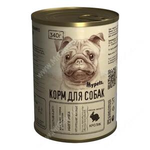 Консервы Mypets для собак Ассорти с кроликом, 340 г