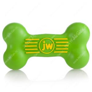 Косточка JW iSqueak Bone из каучука, большая, зеленая