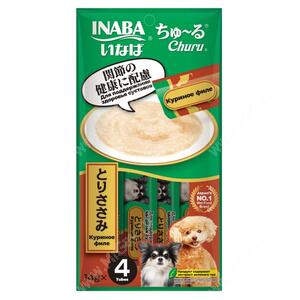 Крем-лакомство INABA Churu для собак куриное филе для здоровья суставов, 4 шт