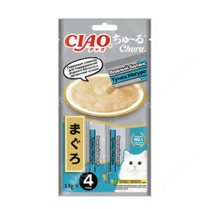 Крем-лакомство INABA VET Water balance для кошек тунец магуро, 4 шт