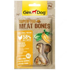 Лакомство для собак Gimdog, мясные косточки из курицы с бананом и сельдереем, 70 г