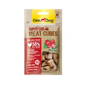 Лакомство для собак Gimdog, мясные кубики из курицы с клюквой и розмарином, 40 г
