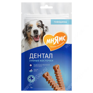 Лакомство Мнямс DENTAL для собак Зубные косточки, 70 г