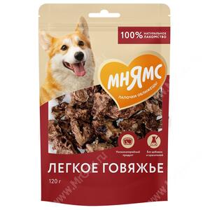 Лакомство Мнямс для собак Легкое говяжье, 120 г