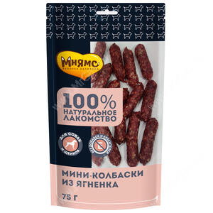 Лакомство Мнямс для собак Мини-колбаски из ягненка, 75 г