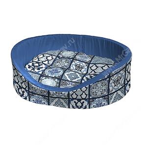 Лежак Ferplast Dandy C45, 45 см*35 см*13 см, синие снежинки