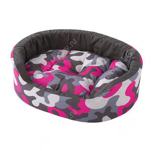 Лежак Ferplast Dandy C80, 80 см*55 см*20 см, розовые кляксы