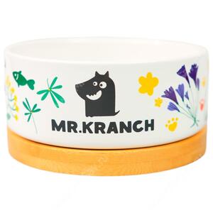 Миска Mr.Kranch керамическая Bamboo Цветы Прованса, 340 мл, васильковая