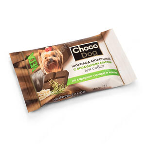 Молочный шоколад с воздушным рисом для собак Choco Dog, 15 г