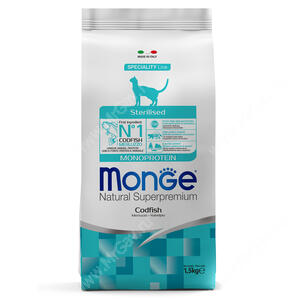 Monge Cat Monoprotein Sterilised Merluzzo, 1,5 кг