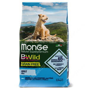 Monge Dog Mini Adult Bwild Grain Free (Анчоус)
