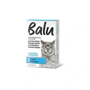 Мультивитаминное лакомство Balu для кастрированных котов и стерилизованных кошек Здоровье и энергия