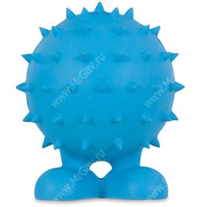 Мяч на ножках с шипами JW Spikey Cuz из каучука, средний, голубой