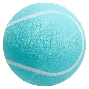 Мяч с пищалкой Playology Squeaky Chew Ball, 8 см, арахис