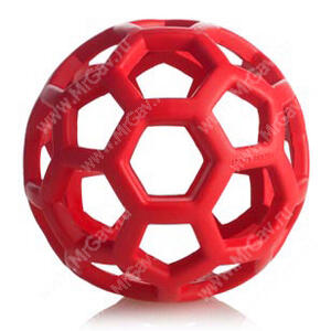 Мяч сетчатый Hol-ee Roller Dog Toys из каучука, очень большой, красный