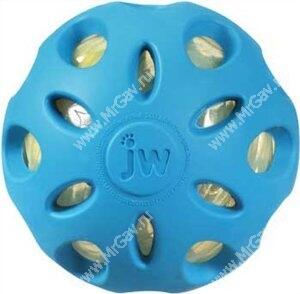 Мяч сетчатый хрустящий JW Crackle&Crunch Ball, средний, голубой