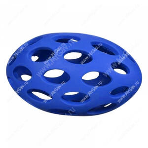 Мячик для регби сетчатый JW Sphericon Dog Toys из каучука, маленький, синий