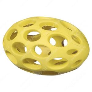 Мячик для регби сетчатый JW Sphericon Dog Toys из каучука, большой, желтый