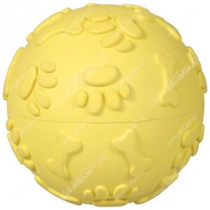 Мячик хихикающий JW Giggler из каучука, маленький, желтый