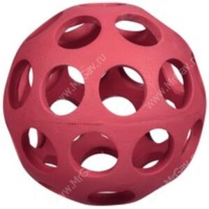 Мячик с круглыми отверстиями JW Hol-ee Bowler Dog Toys, малый, красный