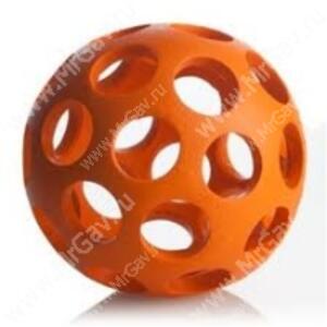 Мячик с круглыми отверстиями JW Hol-ee Bowler Dog Toys, большой, оранжевый