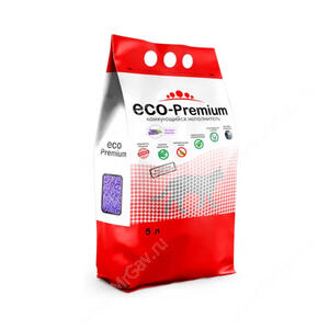 Наполнитель древесный Eco-Premium Lavender комкующийся, 1,9 кг