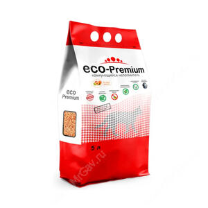 Наполнитель древесный Eco-Premium Peach комкующийся, 1,9 кг