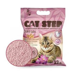 Наполнитель растительный комкующийся Cat Step Tofu Lotus, 12 л