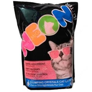 Наполнитель силикагелевый комкующийся Neon Litter, розовый, 1,8 кг