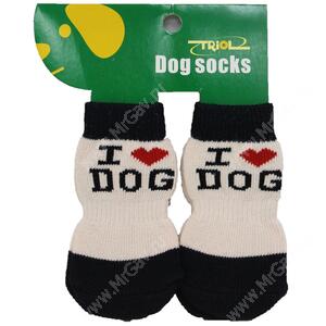 Носки для собак Triol, XL черно-бежевые
