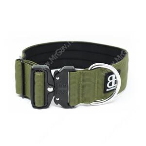 Ошейник BullyBillows Combat, L, хаки, 5 см